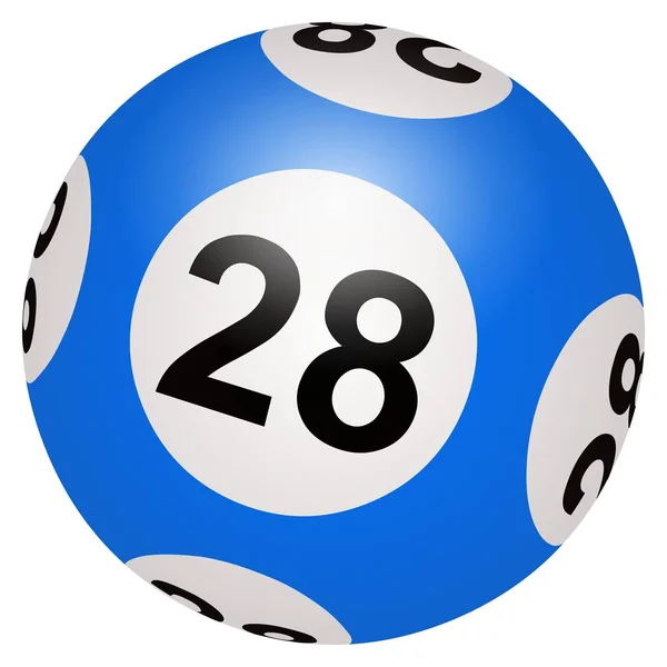 Lotto Μπάλα Νούμερο Λευκό Φόντο — Φωτογραφία Αρχείου
