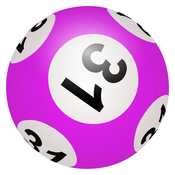 Lotto Bollen Nummer Vit Bakgrund — Stockfoto