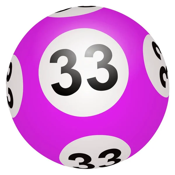 Boule Lotto Numéro Sur Fond Blanc — Photo