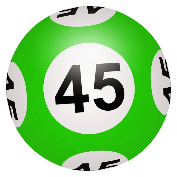 Lotto Ball Number White Background — Stock Photo, Image