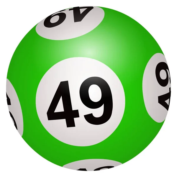 Piłka Lotto Numer Białym Tle — Zdjęcie stockowe
