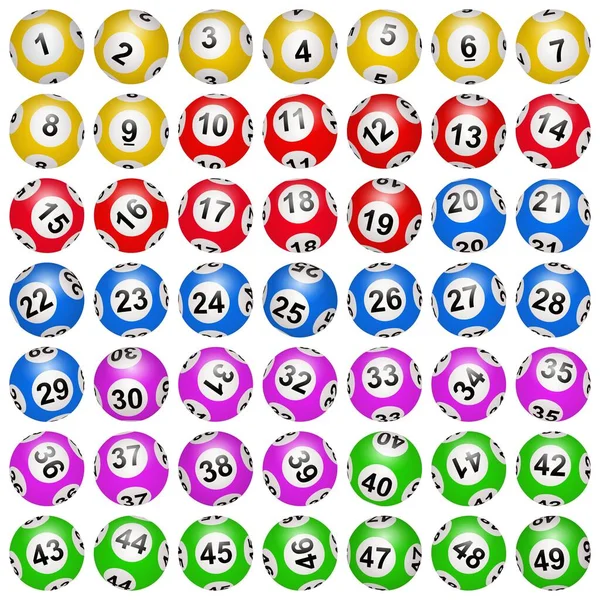 Lotto Balls White Background — Stock Photo, Image