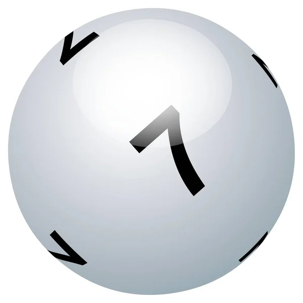 White Lotto Ball Number White Background — Stock Photo, Image