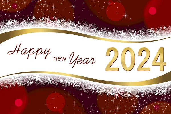 Glückwunschkarte Mit Text Frohes Neues Jahr 2024 — Stockfoto