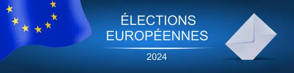 Ευρωεκλογές 2024 Γαλλικό Κείμενο — Φωτογραφία Αρχείου