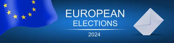 2024年欧洲选举 附英文本 — 图库照片#