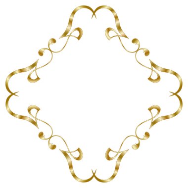 Art Nouveau çerçeve altın rengi