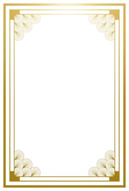 Art Deco frame on white background clipart