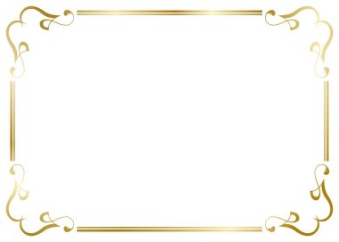 Beyaz arkaplanda Art Nouveau çerçevesi