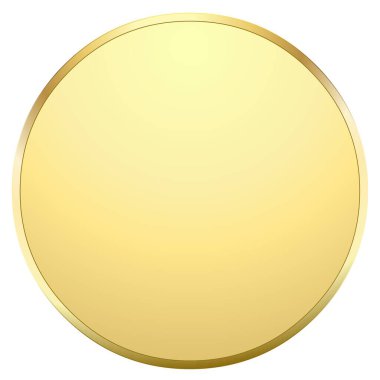 Boş merkezi olan altın madalya