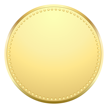 Beyaz arka planda altın madalya