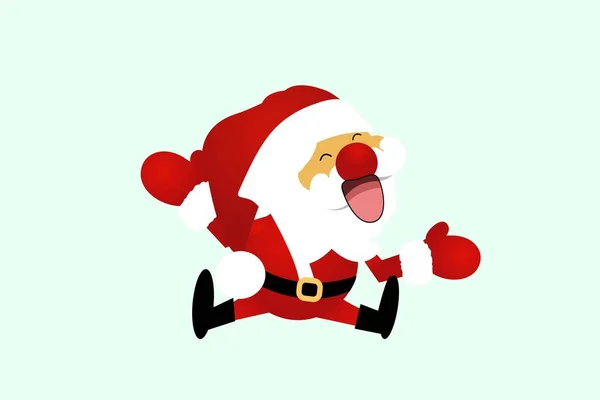Santa Claus Tecknad Illustration Isolerad Vit Bakgrund Illustration — Stockfoto