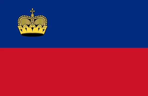 Flag Liechtenstein Official Colors Proportion Correctly National Liechtenstein Flag — Foto de Stock
