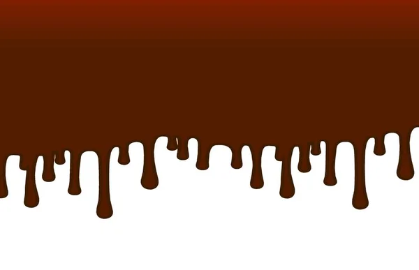 stock image Dripping melted chocolates are isolated. illustration of liquid chocolate cream or syrup. Draining brown liquid.