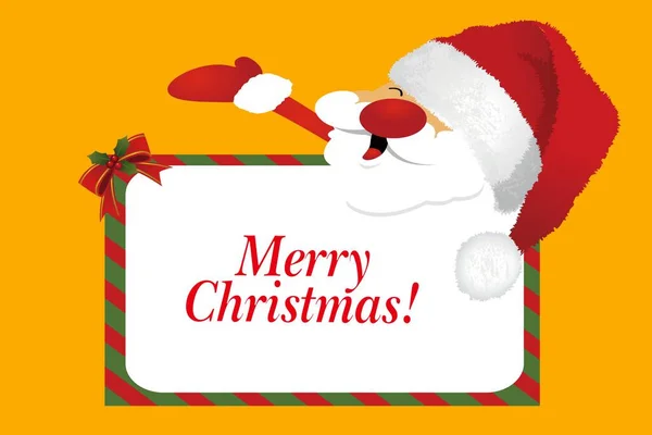 Рождественская Открытка Фоном Санта Клауса Иллюстрация — стоковое фото