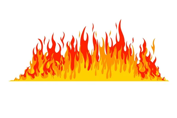 Brennbare Linie Lodern Heiße Temperatur Illustration Flammen Auf Weißem Hintergrund — Stockfoto