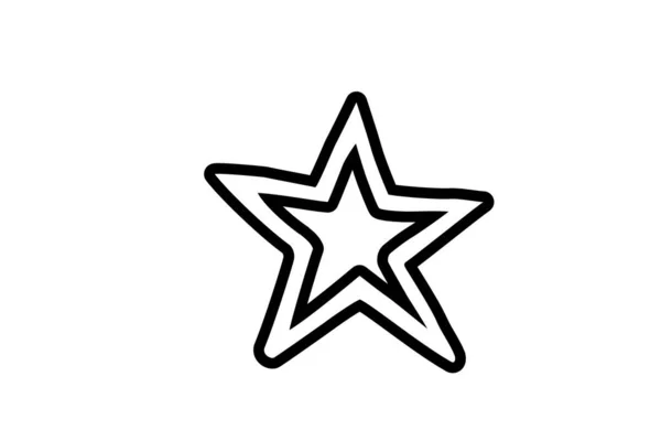 Csillag Illusztráció Gyűjteménye Fekete Szimbólumok Elszigetelt Háttérrel Egy Lapos Stílusban — Stock Fotó
