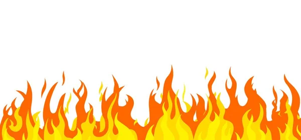 Hořící Oheň Plameny Bezešvé Vzor Bílém Pozadí — Stock fotografie