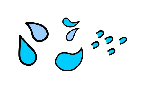 Water Drops Icon White Background Illustration — Stock Photo, Image