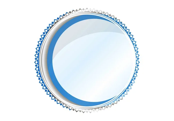 镜像轮孤立 现实的圆形镜框 白色镜面模板 — 图库照片