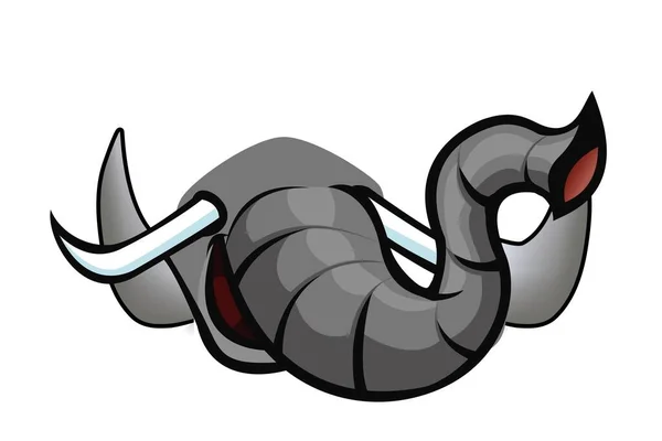 Elephant Tusks Isolated White Background Illustration Design — Stock Photo, Image