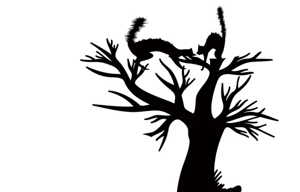 Beyaz Arkaplanda Ağaç Cadılar Bayramı Bitkisi Simgesi Tasarımı — Stok fotoğraf
