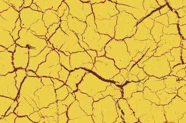 Doku sarısı arkaplan, asfalt yüzeyindeki eski çatlak sarı desen arkaplan ve duvar kağıdı için kullanılabilir, kapat