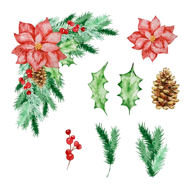 디자인을 전나무와 소나무 가지로 이루어진 크리스마스 프레임 — 스톡 사진
