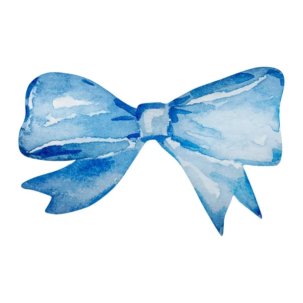 Aquarel Kerst Notenkraker Blauwe Strik Voor Vakantie Decoratie — Stockfoto
