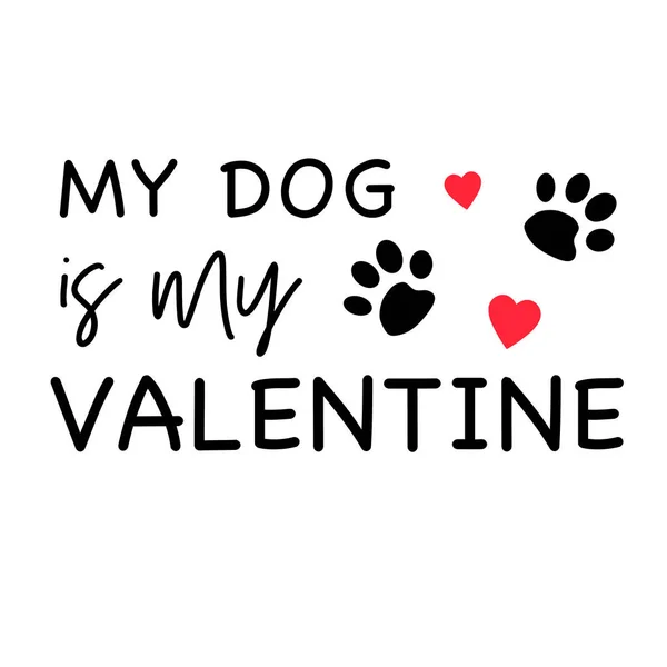 Animals paw print symbol with heart for design and print Valentines Day