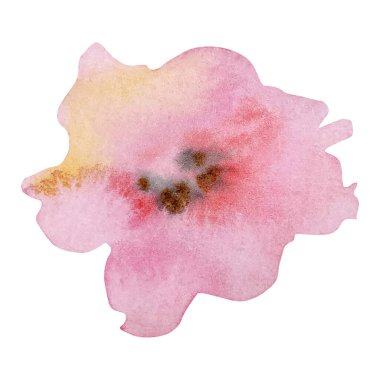 Bahar tasarımı davetleri ve kartlar için suluboya parlak soyut çiçek