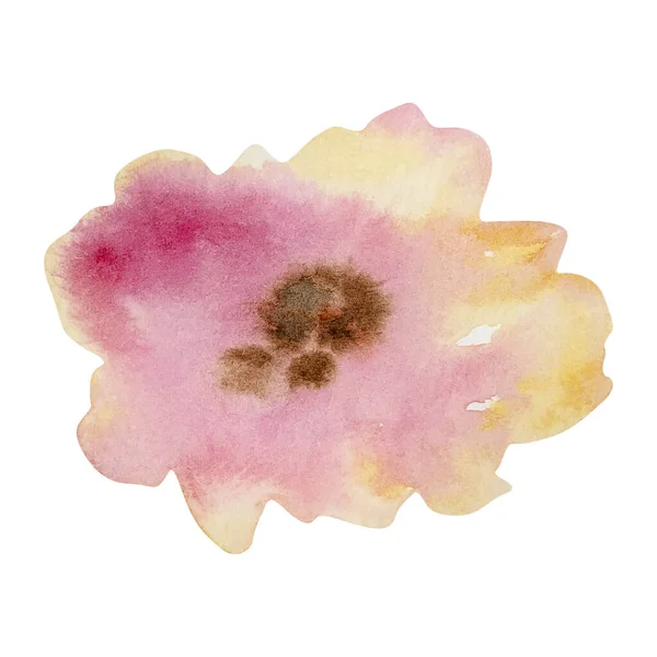Aquarell Helle Abstrakte Blume Für Frühlingsdesign Einladungen Und Karten — Stockfoto