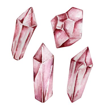 Suluboya kristaller, mineraller, değerli taşlar