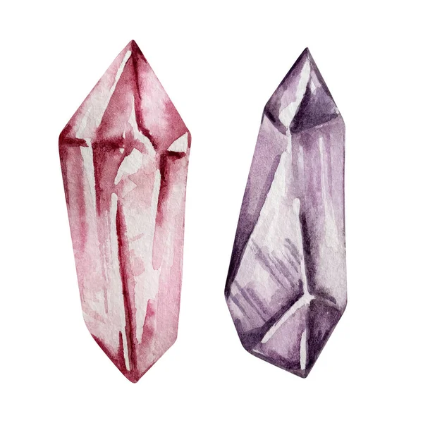 Suluboya kristaller, mineraller, değerli taşlar