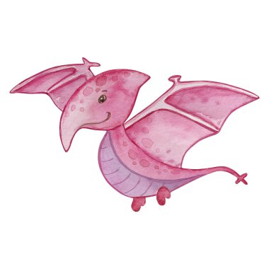 Tatlı bebek dinozorlar suluboya, bebek resimleri.