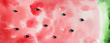 Suluboya karpuz arka plan, yaz tasarım dokusu