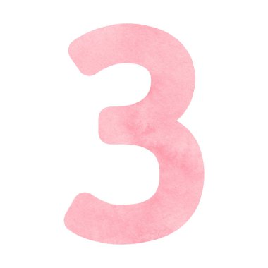 Suluboya açık pembe numara 3, kart ve baskı için tasarım