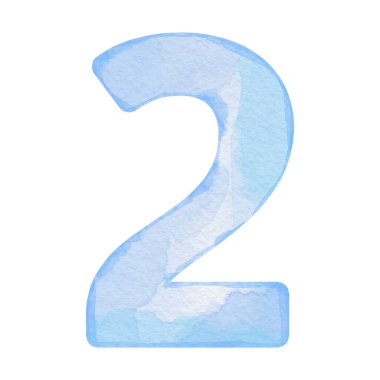 Suluboya mavi numaralar 2, kartlar ve yazıcılar için dizayn