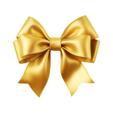 Altın yay ve kurdele, davetiye, tebrik kartı, hediye ve hediye için parlak saten.