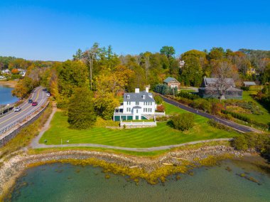 Sayward Wheeler Evi, 1718 'de York Nehri' nde York Limanı, Maine ME kasabası, ABD 'de inşa edildi.. 
