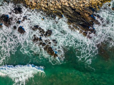 Long Sands Beach, Maine ME, ABD 'deki York Beach kasabasının en iyi manzarası.. 