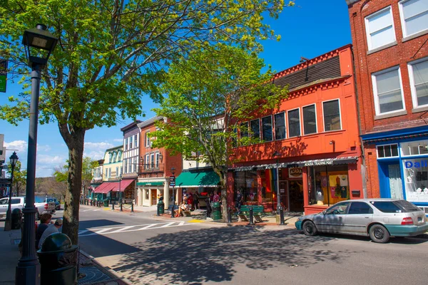 Acadia Trading Post Main Street Historiska Centrum Bar Harbor Maine — Stockfoto