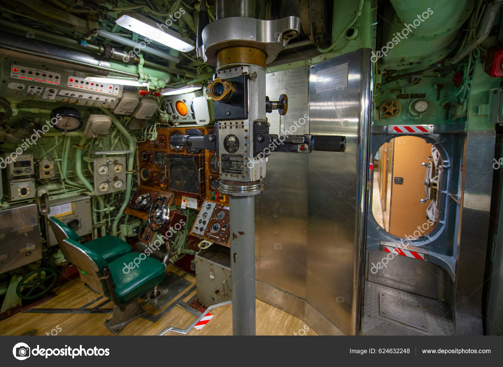 Periscope Control Room Uss Albacore Agss 569 Submarine Built 1953