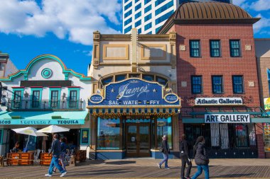 Atlantic City, New Jersey NJ, ABD 'de 1517 Boardwalk' taki tarihi mağaza.. 