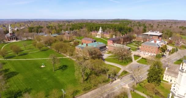 Phillips Academy Aerial View Spring 180 Main Street Town Andover — Stok Video