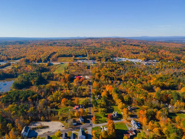 Aerial View Rural Landscape Fall Historic Town Center Chichester New — Stock Photo, Image