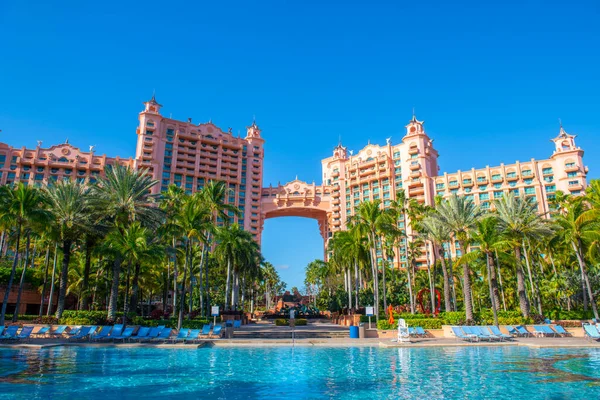 stock image The Royal Tower at Atlantis Hotel on Paradise Island, Bahamas. The Royal Tower is the most remarkable landmark in Atlantis Resort in Bahamas. 