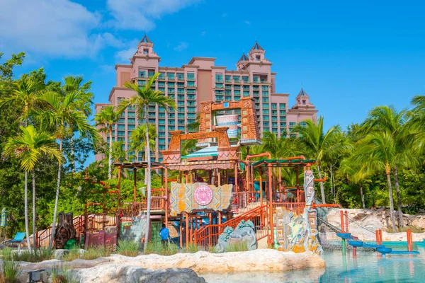 Cove Tower Splashers Water Park Atlantis Hotel Paradise Island Bahamas — Stock Photo, Image