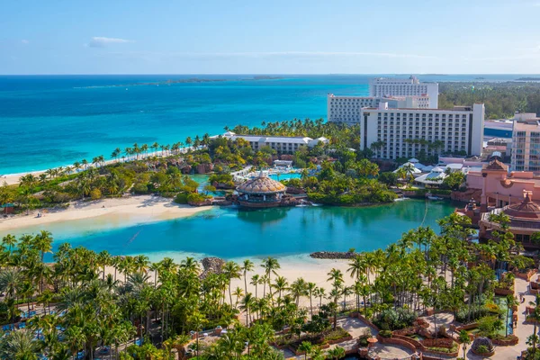 Paradise Lagoon Och Coral Hotellets Flygutsikt Med Paradise Beach Baksidan — Stockfoto