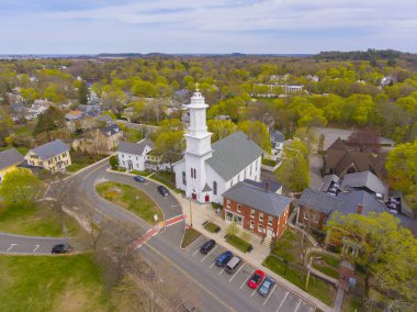 Ipswich, Massachusetts MA 'nın tarihi şehir merkezinde 31 N Main Caddesi' ndeki Living Faith United Metodist Kilisesi.. 